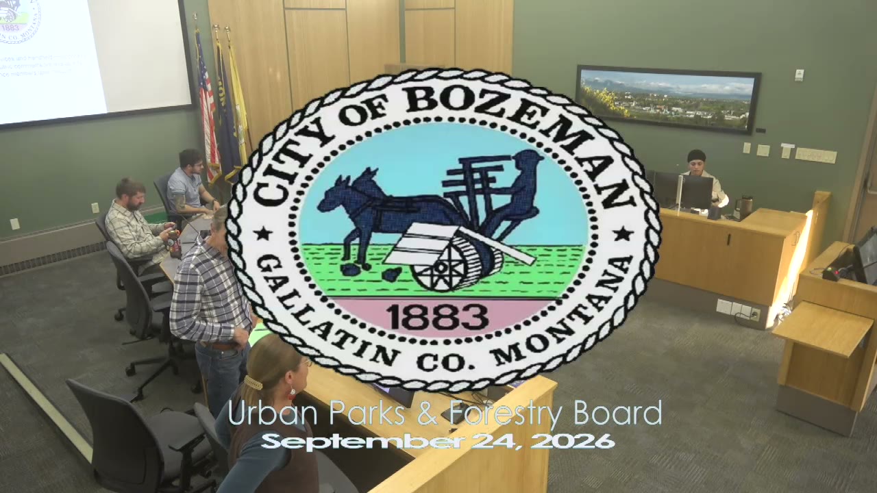 Urban Parks Board reviews comprehensive Bozeman Creek flood mitigation and park development plan, fields questions on financing and sequencing