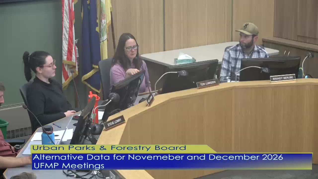 Urban Parks Board approves new November, December meeting dates and begins Parks, Recreation, Transportation plan rollout